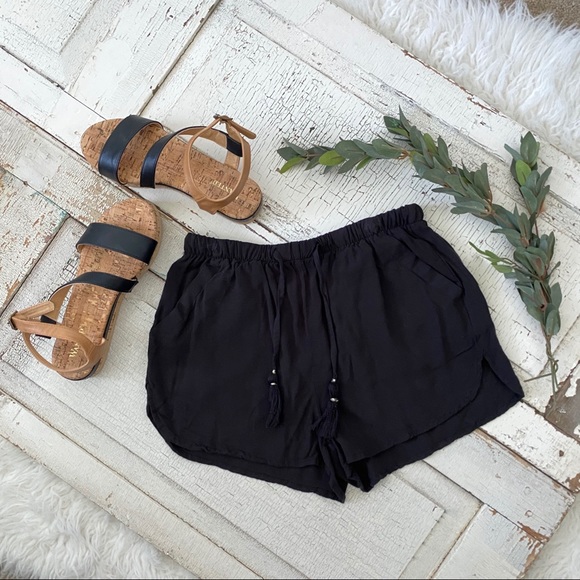 Primark Pants - NWOT Primark Soft Black Shorts w/ Tassles